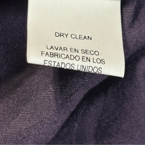 Eileen Fisher Women’s Large Purple Textured 2pc Set skirt Jacket Italian Fabric - Picture 14 of 14